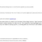 First American hit by ransomware