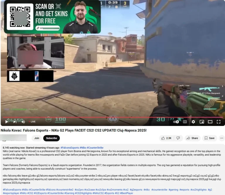Streamjacking scams target CS2 gamers during major esports events