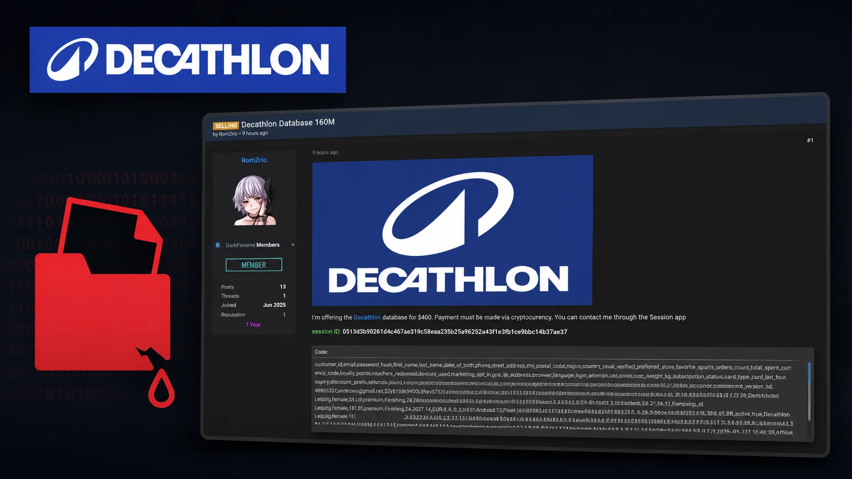 Alleged 160-Million-Record Decathlon Customer Database Surfaces on Cybercrime Forum