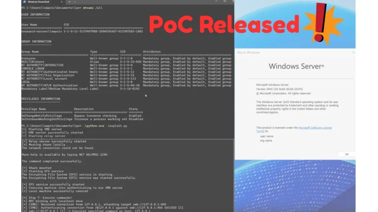 PoC Published for CVE-2026-24294: NTLM Reflection Bypass Grants SYSTEM Access on Windows Server 2025