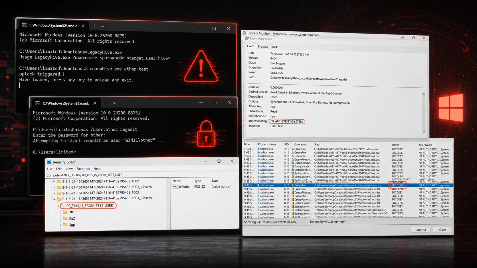 Unpatched LegacyHive Bug Lets Standard Windows Users Hijack Admin Accounts