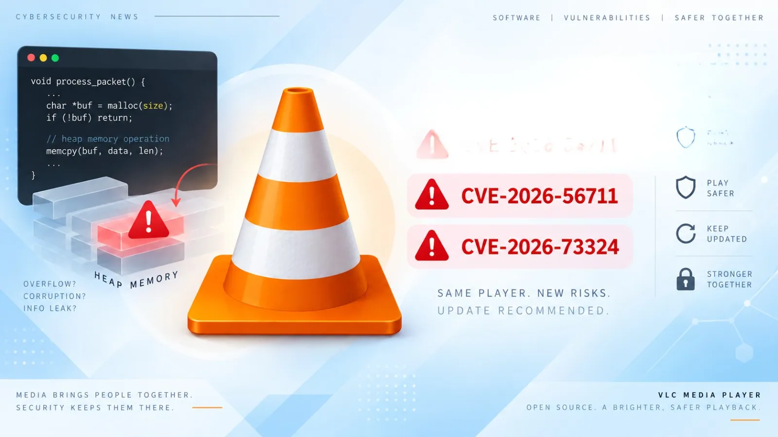 Crafted PNGs and RTSP Playlists Expose VLC Users to Memory Corruption and Data Leaks